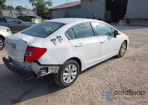 2012 Honda Civic Lx из США, поврежденный, VIN 19XFB2F53CE095779